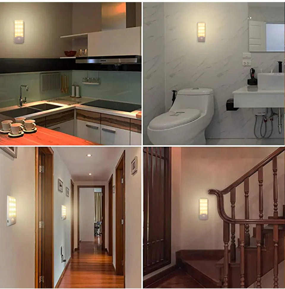 12LED Night Light Motion Sensor Rechargeable USB LED Lamp for Corridor Bathroom Closet Kitchen Under Cabinet High Brightness