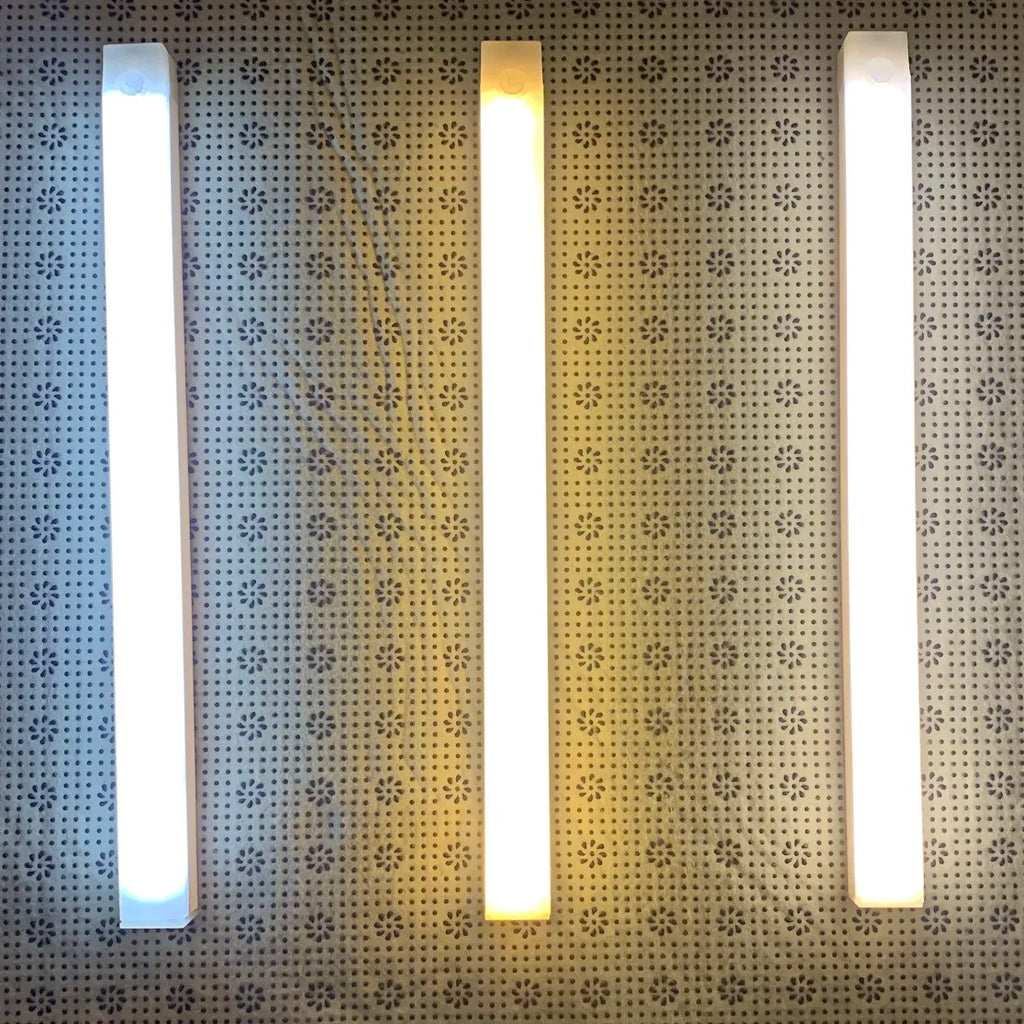 LED Motion Sensor Bar Light Wireless Induction Night Light USB Rechargeable Detector Lamp for Kitchen Cabinet Wardrobe Bedroom
