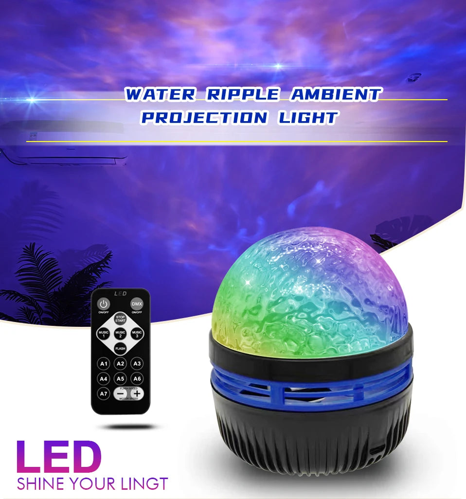 LED Night Lights Starry Sky LED Galaxy Projector USB Aurora Lamp 7-Mode Colorful Remote Control Room Party Decoration Kids Gifts