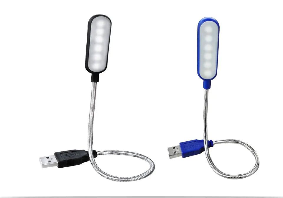 HOMEFISH 1PC Mini USB LED Light Book Light Flexible Reading Lamp Portable Night Light For Power Bank Laptop Notebook PC Computer