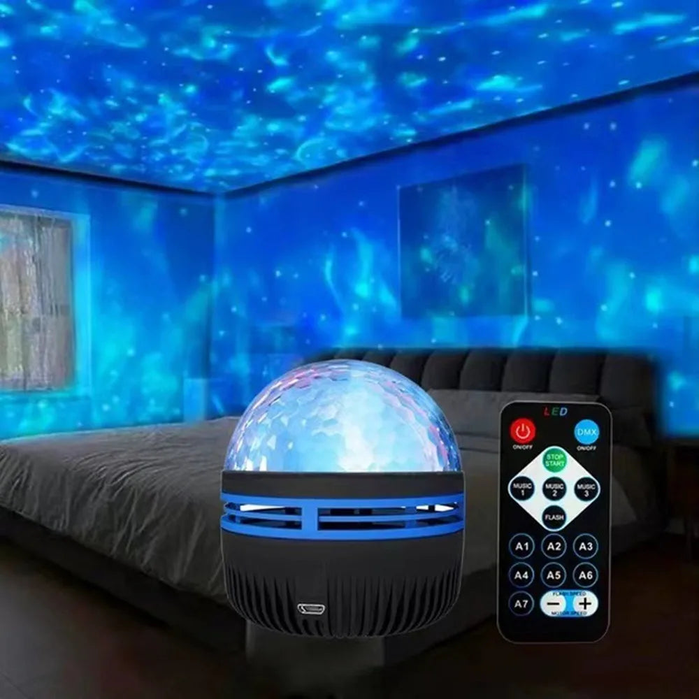LED Night Lights Starry Sky LED Galaxy Projector USB Aurora Lamp 7-Mode Colorful Remote Control Room Party Decoration Kids Gifts
