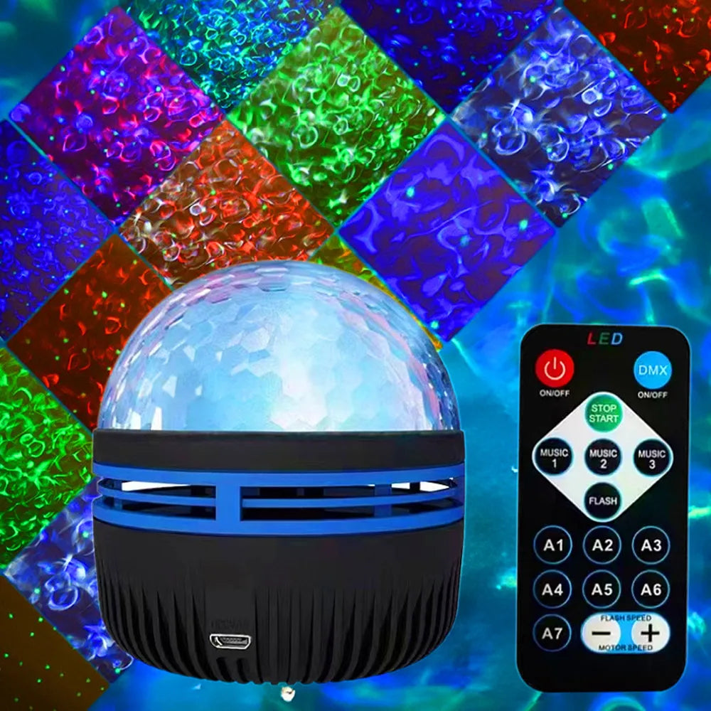 LED Night Lights Starry Sky LED Galaxy Projector USB Aurora Lamp 7-Mode Colorful Remote Control Room Party Decoration Kids Gifts